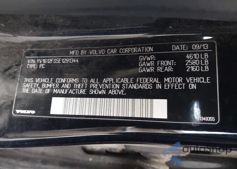 2014 Volvo S60 T5 z USA, uszkodzony, nr VIN YV1612FS5E1291344